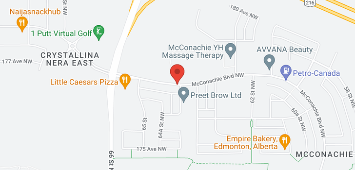 map of 1315 McConachie BV NW NW
